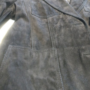 Caslon Black Leather Women's Jacket Size M/L